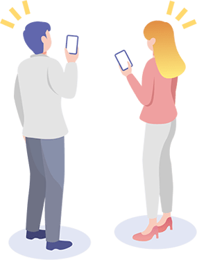スマホで問い合わせる人